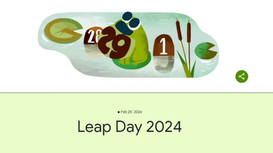 Google Celebrates Leap Day with a Leaping Frog Doodle!