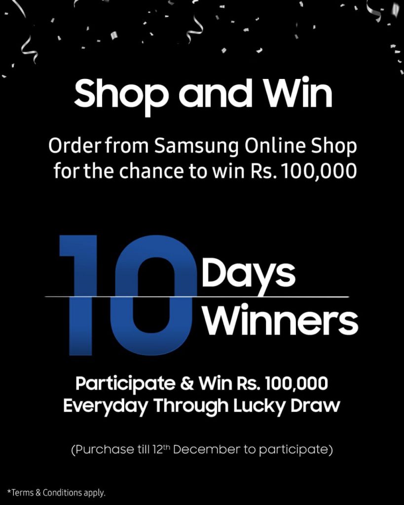 Win PKR 100,000 Worth of Prizes Every Day with Samsung Pakistan’s eStore