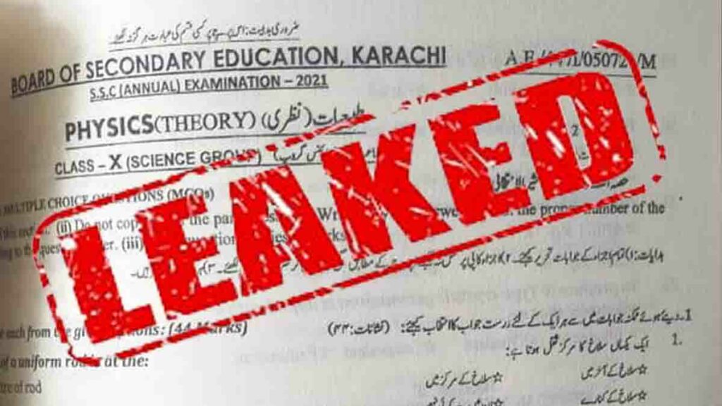 a-10th-grade-paper-leaked-on-social-media-in-karachi