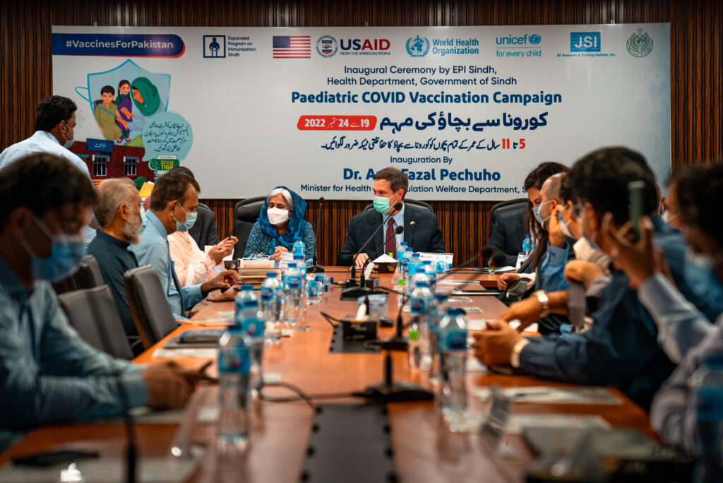 U.S. Deputy Chief of Mission and Sindh Minister of Health Launch U.S.-Sponsored Pediatric COVID-19 Vaccination Campaign for Millions of Pakistani Children?
