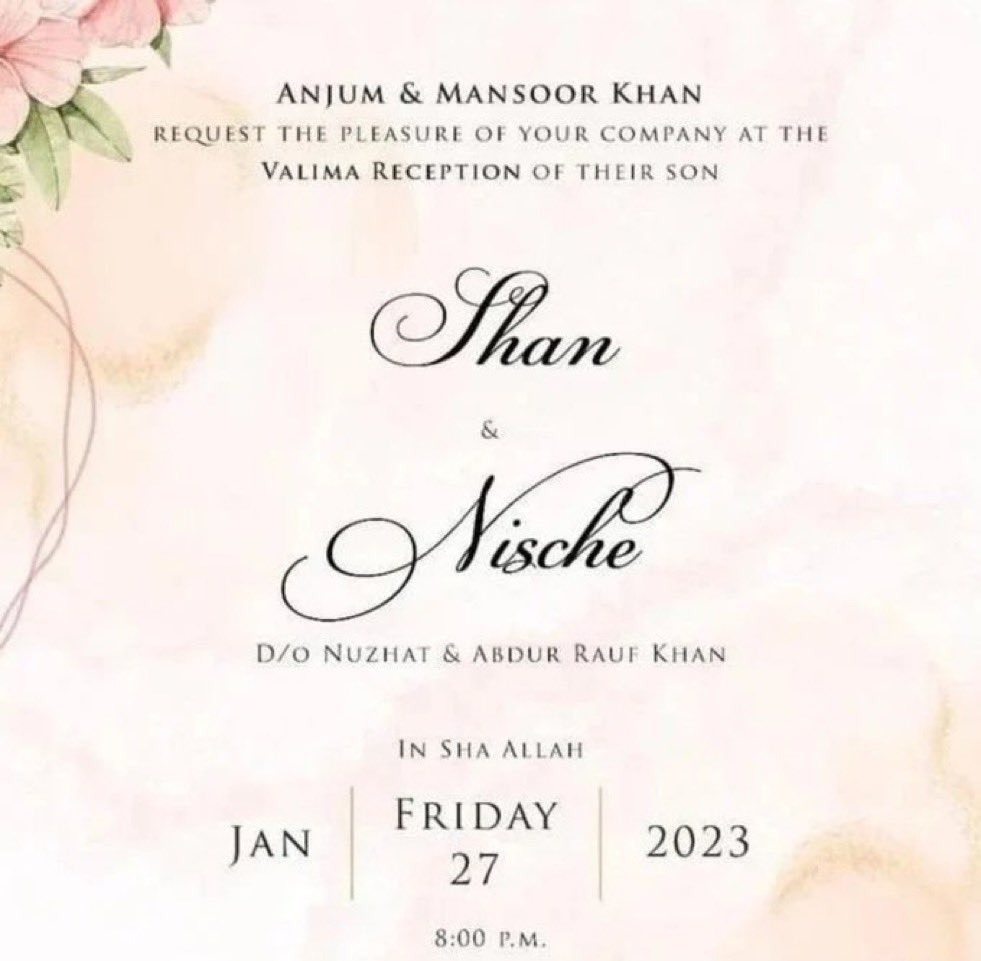 Shan Masood and Nische Khan Tie the Knot: Pakistani Cricket Star Weds ...