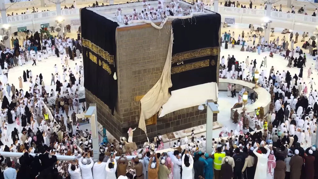 Why is the Kiswa Raised Up Before Hajj and Where Does it End Up?