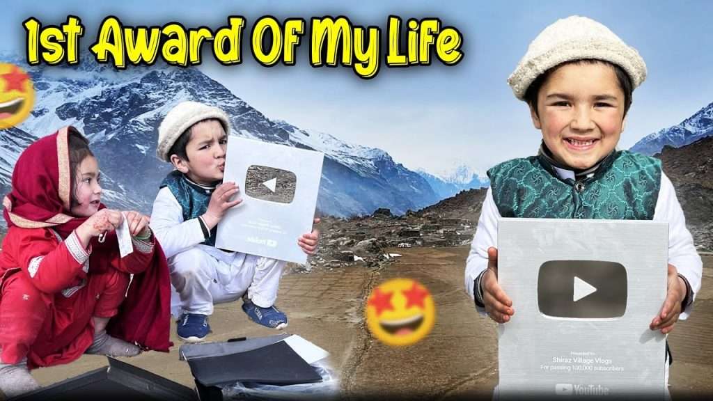 Youngest Pakistani Vlogger, Shiraz from Gilgit Baltistan, Receives YouTube Silver Play Button