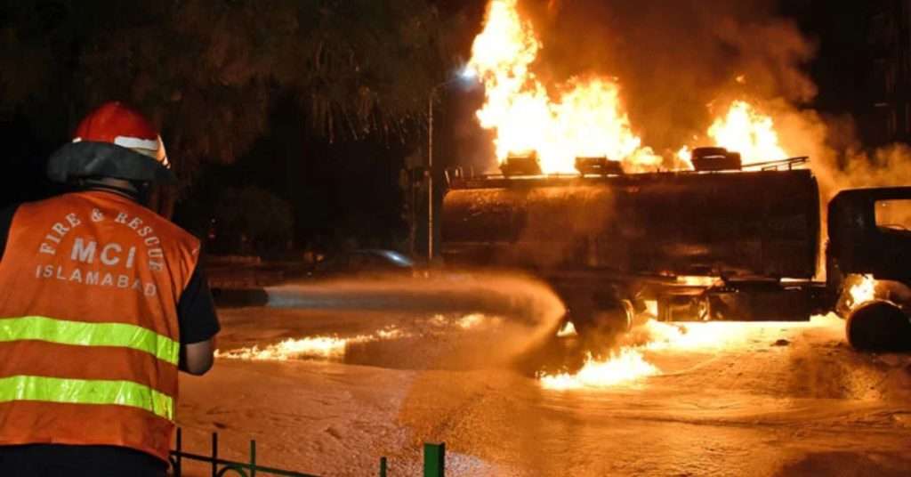 Islamabad’s Blue Area Petrol Pump Fire: Traffic Diverted, Situation Under Control