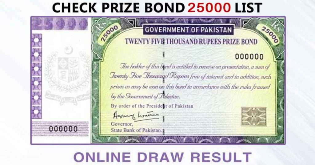 25,000 Premium Prize Bond Draw Result Today in Peshawar: 10th June 2024