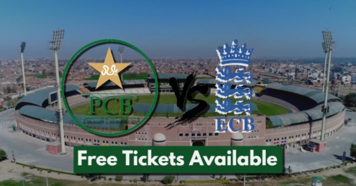 Pakistan vs England Test Series Tickets Prices, Free Entry, and Full