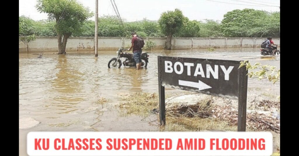 Karachi University Water Pipeline Issue Still Unresolved; Classes Suspended Amid Campus Flooding