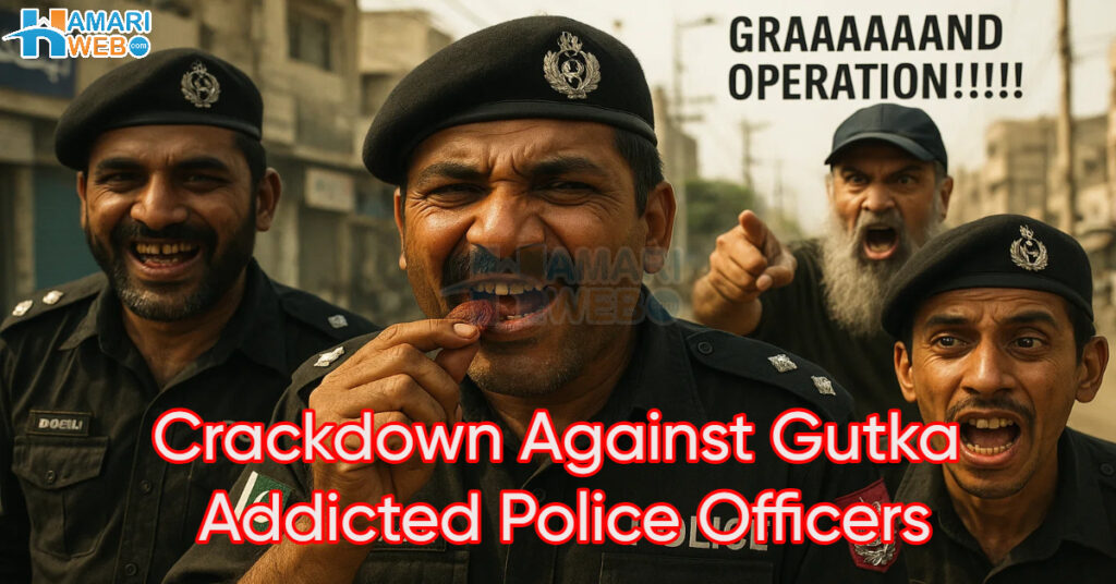Crackdown Against Sindh Police Officers Addicted to Gutka/Mawa: 10-Day Ultimatum Issued