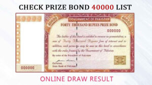 40000 Premium Prize Bond Draw Result Today – September 10, 2025