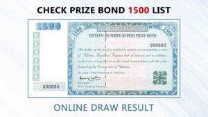 1500 Prize Bond Draw Announced in Rawalpindi: Check 1st, 2nd, and 3rd Prize Winners!