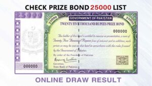 Premium Prize Bond Rs. 25000 Draw Results Announced