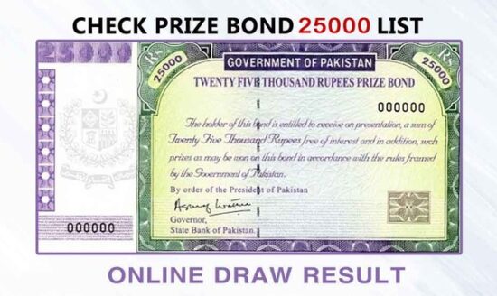 Premium Prize Bond Rs. 25000 Draw Results Announced