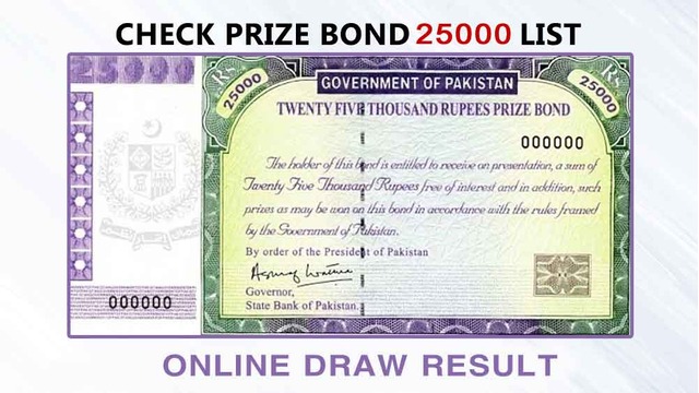 Premium Prize Bond Rs. 25000 Draw Results Announced