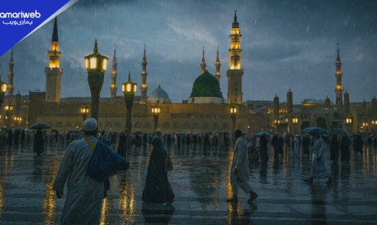 In Pictures: Rain in Madinah Causes Temperature Drop – Watch the Weather of Madina tul Munawara