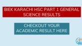 BIEK Karachi HSC Part 1 General Science Result 2025 Announced: Check Details