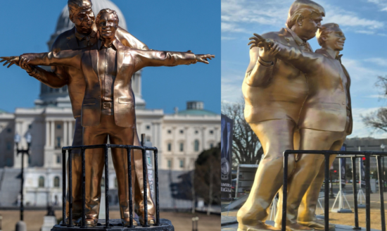 Controversial Donald Trump-Jeffrey Epstein Statue Sparks Debate in Washington DC