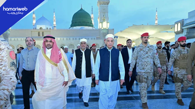 Roza-e-Rasool ﷺ Gates Opened for PM Shehbaz Sharif in Madinah