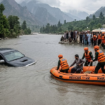 Toyota Vigo Swept Away in Kunhar River in Naran, Four Friends Rescued
