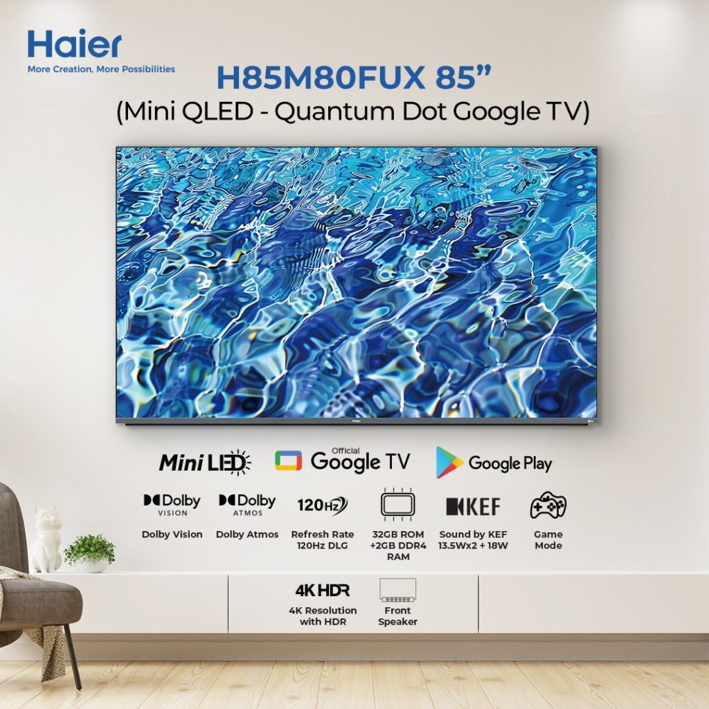 Haier M80 Mini QLED TV Series: A New Era of Immersive Entertainment