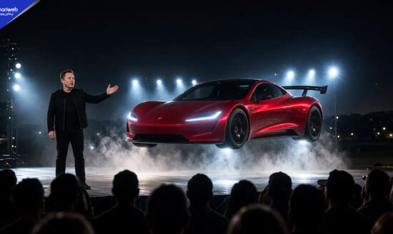 Tesla Unveils Its Flying Car with SpaceX Thrusters