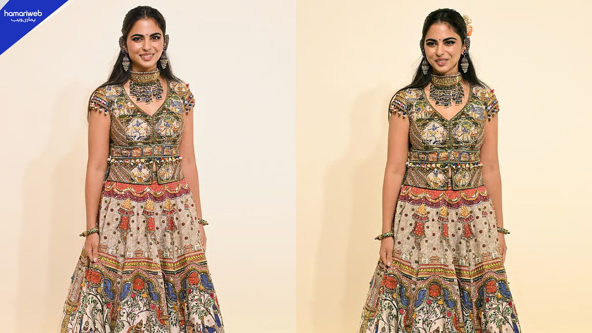 Isha Ambani’s Radha-Krishna Navratri Outfit That Took 2,000 Hours to Create